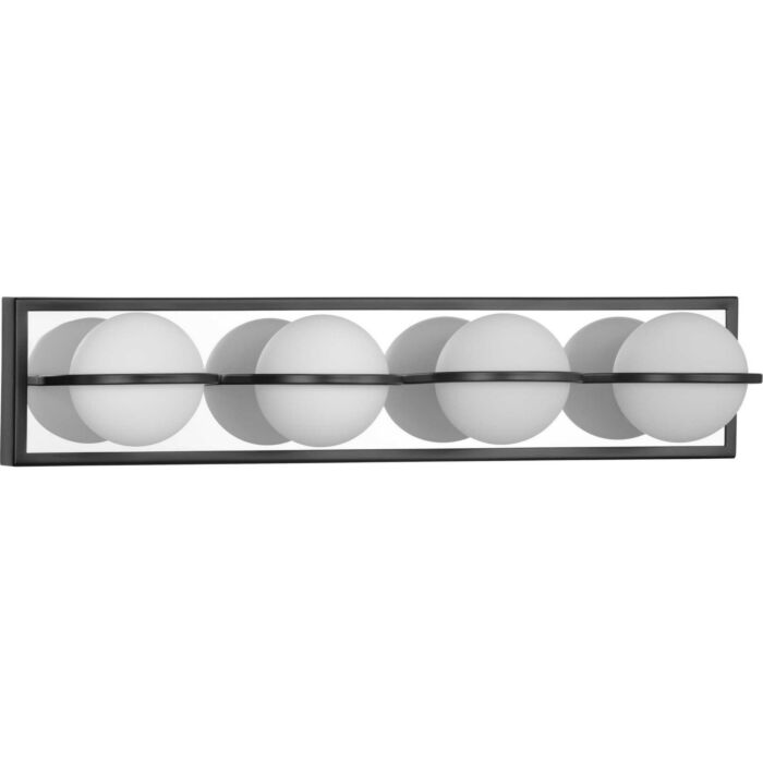 Pearl LED 4-Light LED Bathroom Vanity Light Bracket in Matte Black