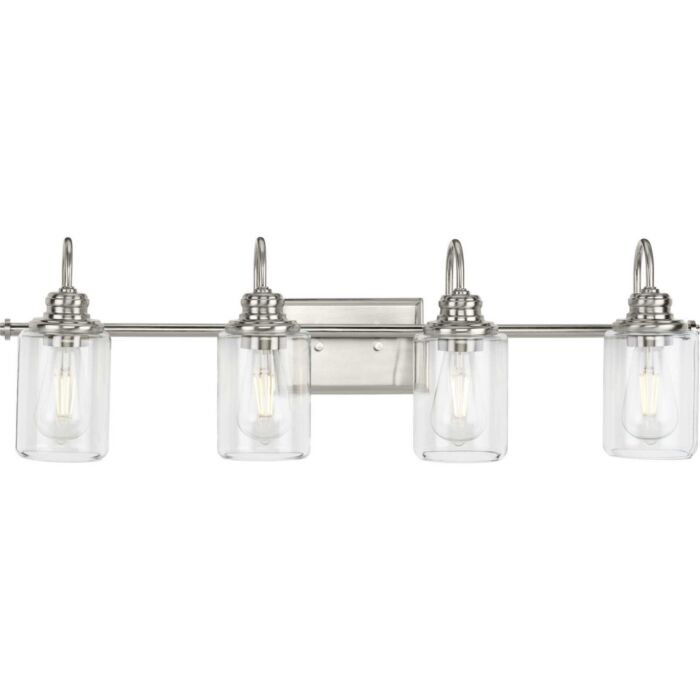 Aiken 4-Light Bathroom Vanity Light Bracket in Brushed Nickel