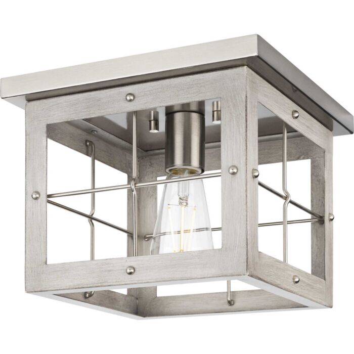 Hedgerow 1-Light Flush Mount in Brushed Nickel