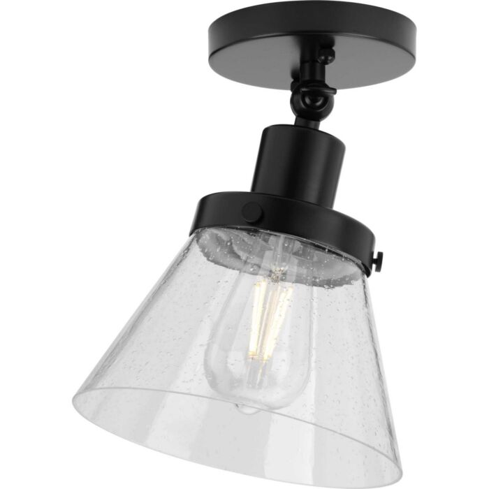 Hinton 1-Light Flush Mount in Matte Black