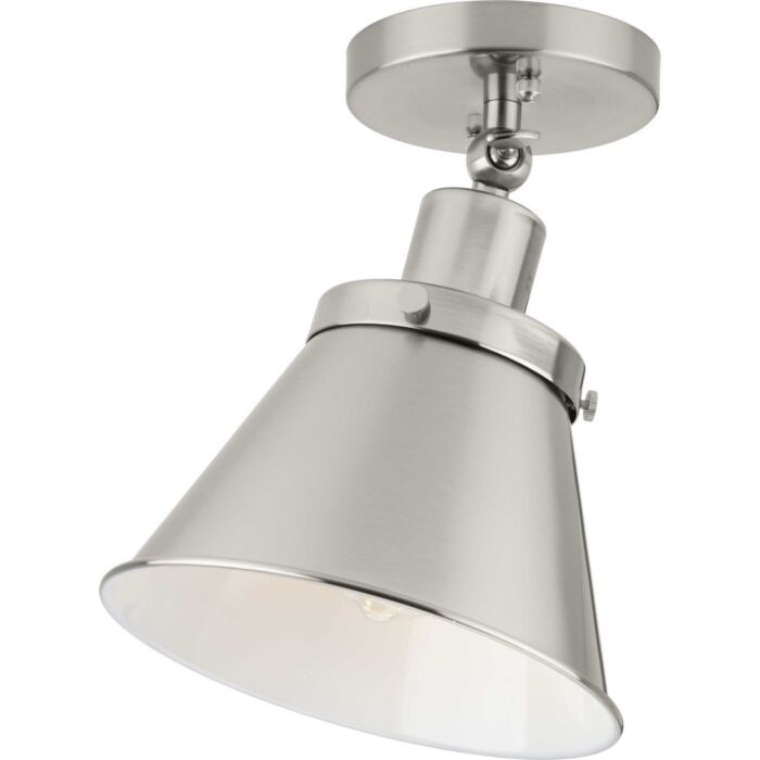 Hinton 1-Light Flush Mount in Brushed Nickel