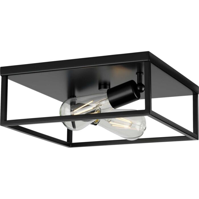 Perimeter 2-Light Flush Mount in Matte Black