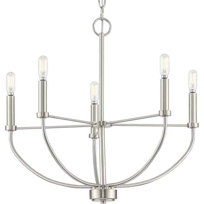 Leyden 5-Light Chandelier in Brushed Nickel