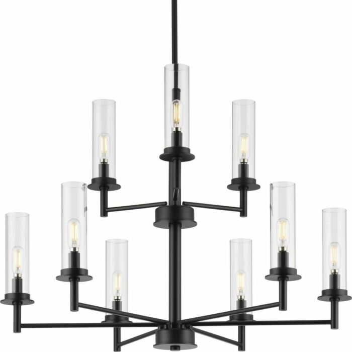 Kellwyn 9-Light Chandelier in Matte Black