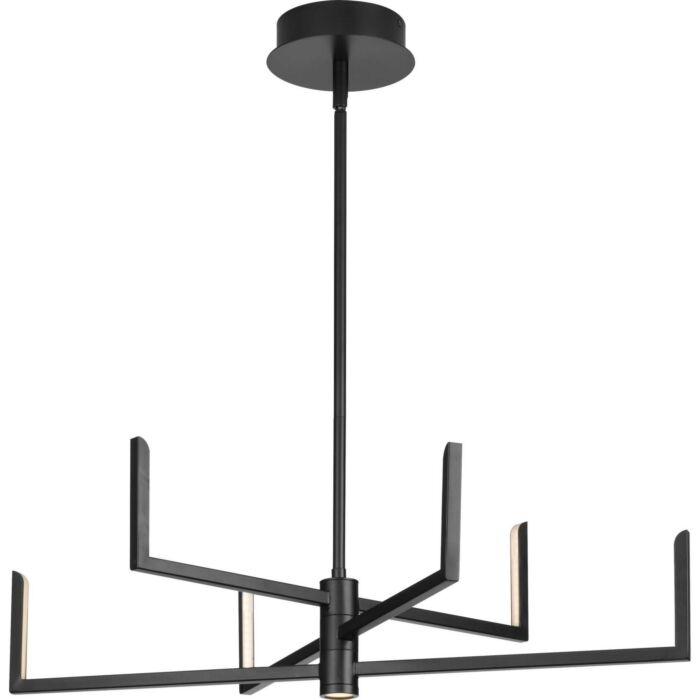 Pivot LED 6-Light LED Chandelier in Matte Black