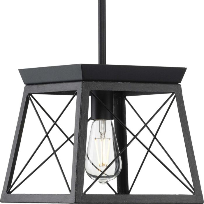 Briarwood 1-Light Pendant in Textured Black