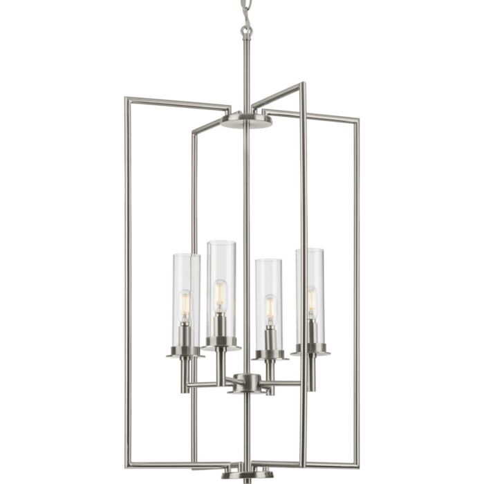 Kellwyn 4-Light Foyer Pendant in Brushed Nickel