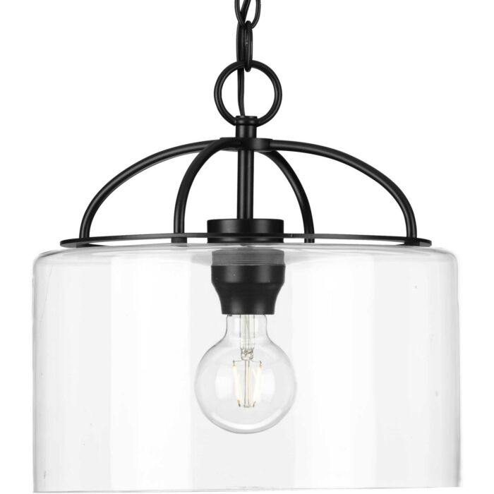 Leyden 1-Light Pendant in Matte Black