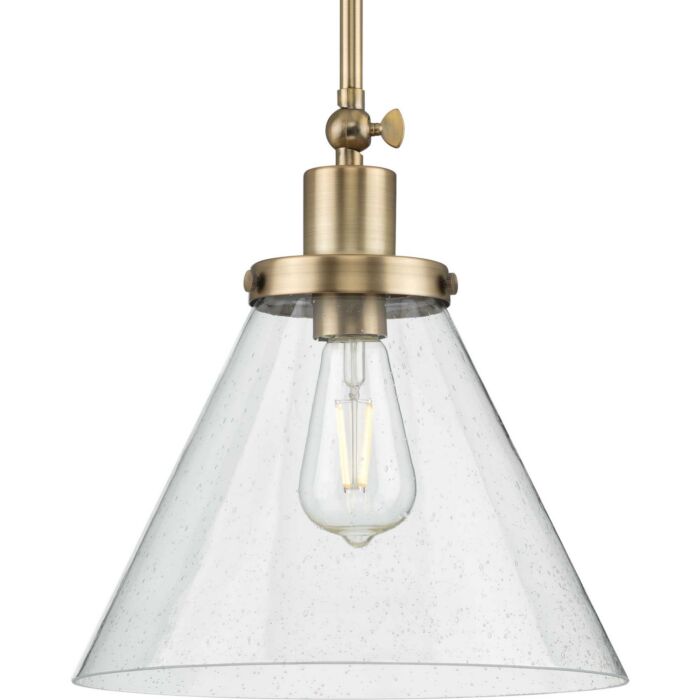 Hinton 1-Light Pendant in Vintage Brass