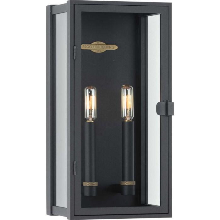 Stature 2-Light Wall Lantern in Textured Black