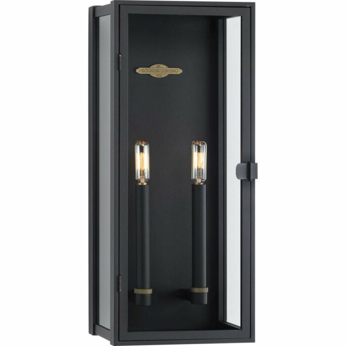 Stature 2-Light Wall Lantern in Textured Black