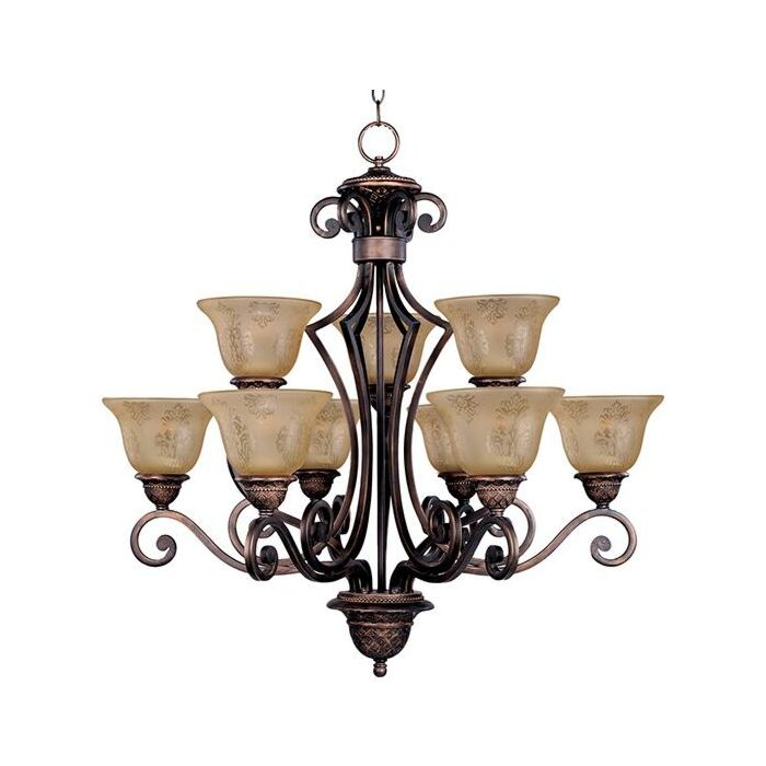 Maxim Symphony 9 Light Chandelier in Oil Rubbed Bronze