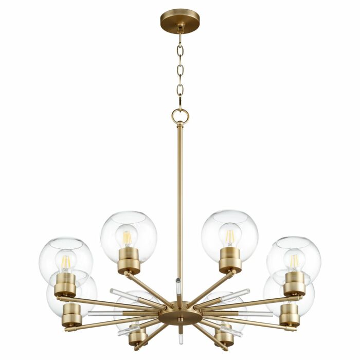 Eight Light Chandelier by Quorum