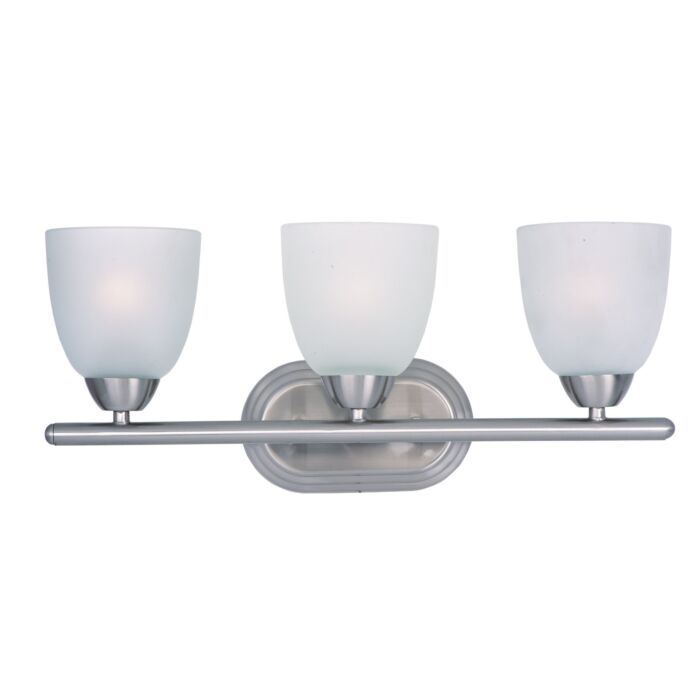Maxim Lighting Axis 3 Light Bathroom Vanity Light in Satin Nickel Finish
