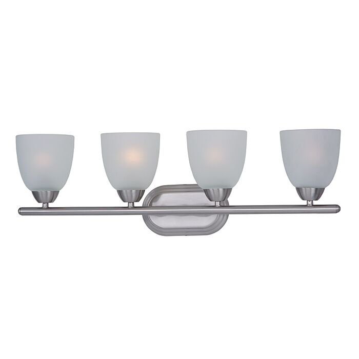 Maxim Lighting Axis 4 Light Bathroom Vanity Light in Satin Nickel Finish