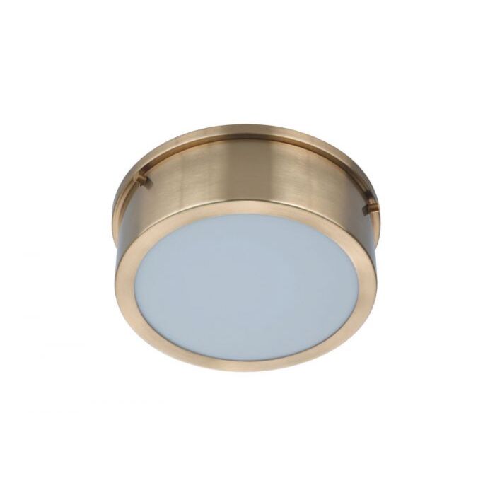 Fenn 1-Light LED Flush Mount in Satin Brass