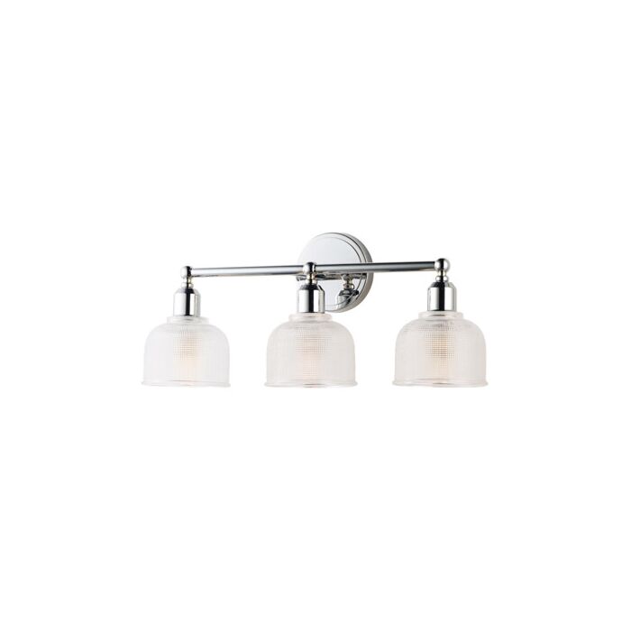 Maxim Hollow 3 Light Bathroom Vanity Light in Polished Chrome