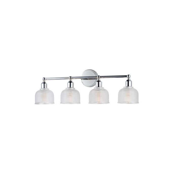 Maxim Lighting Hollow 4 Light Bathroom Vanity Light in Polished Chrome