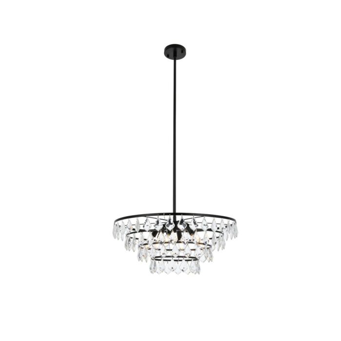 Ella 6-Light Pendant in Black
