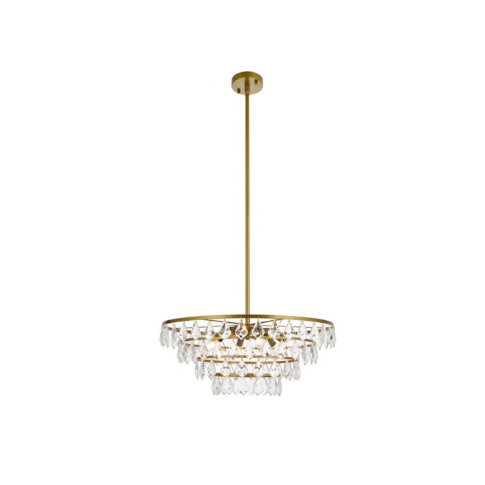 Ella 6-Light Pendant in Brass