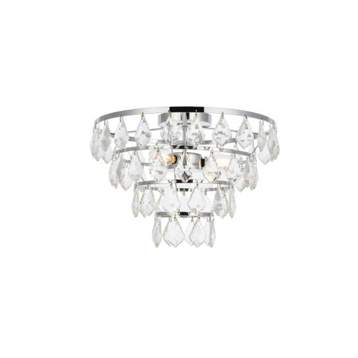 Ella 3-Light Flush Mount in Chrome