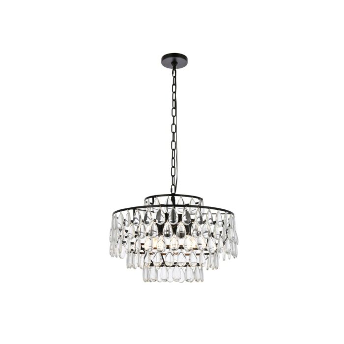Mila 5-Light Pendant in Black
