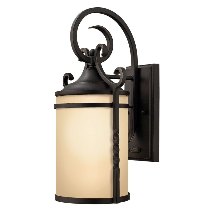 Hinkley Casa 1 Light Outdoor Small Wall Mount in Olde Black