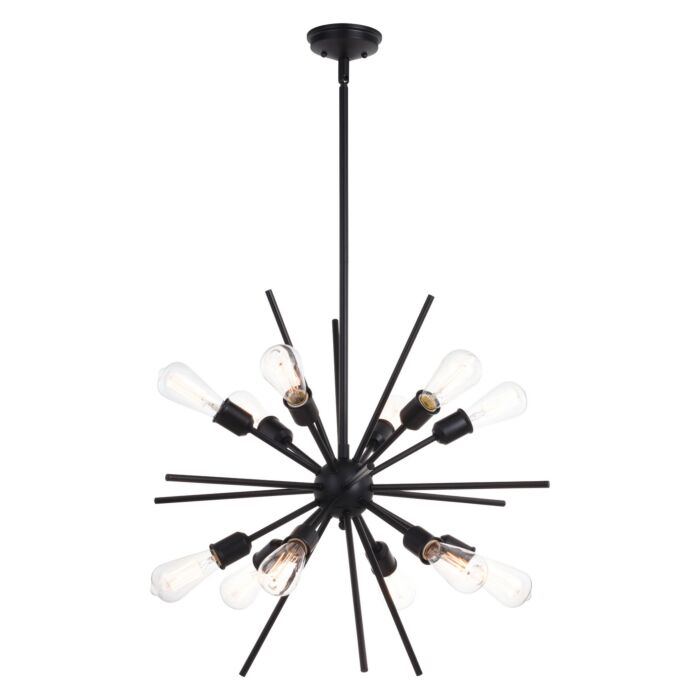 Estelle 12-Light Pendant in Matte Black