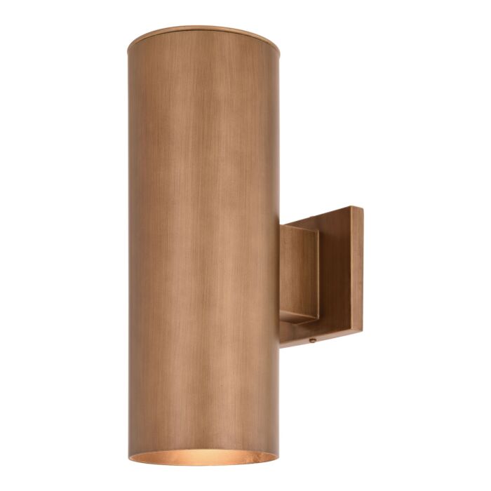 Chiasso 2-Light Outdoor Wall Mount in Warm Brass
