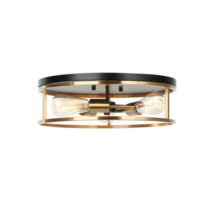 Knox 3-Light Flush-Mount in Two-Tone