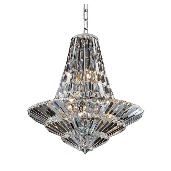 Allegri Auletta 12 Light Modern Chandelier in Chrome