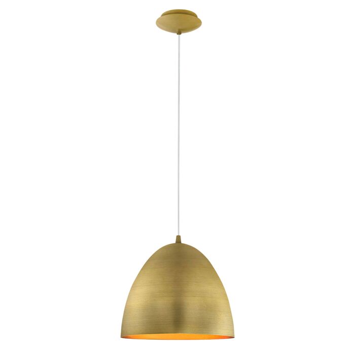 Correto 1-Light Pendant in Brushed Gold