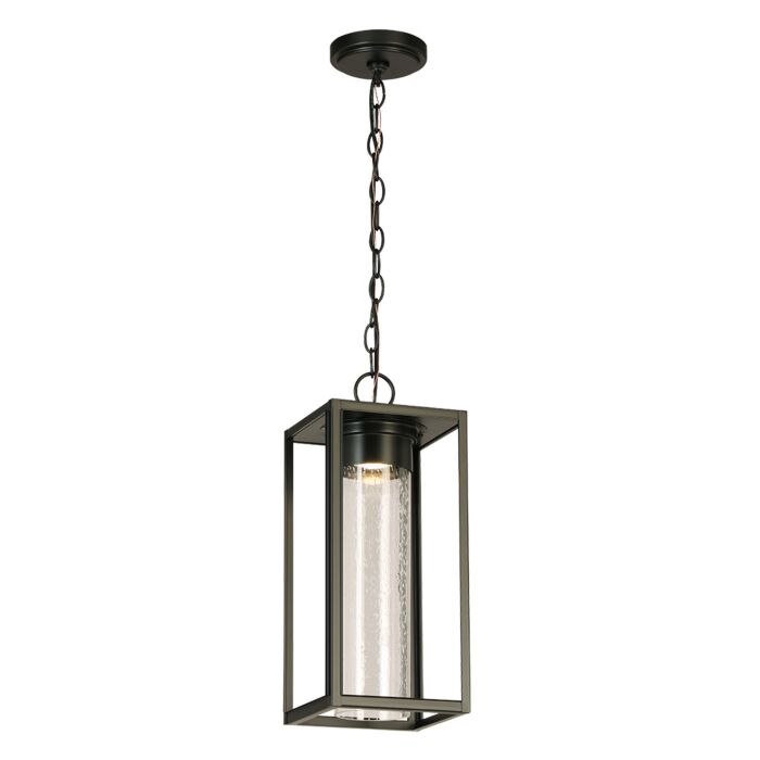 Walker Hill 1-Light LED Outdoor Pendant in Matte Black