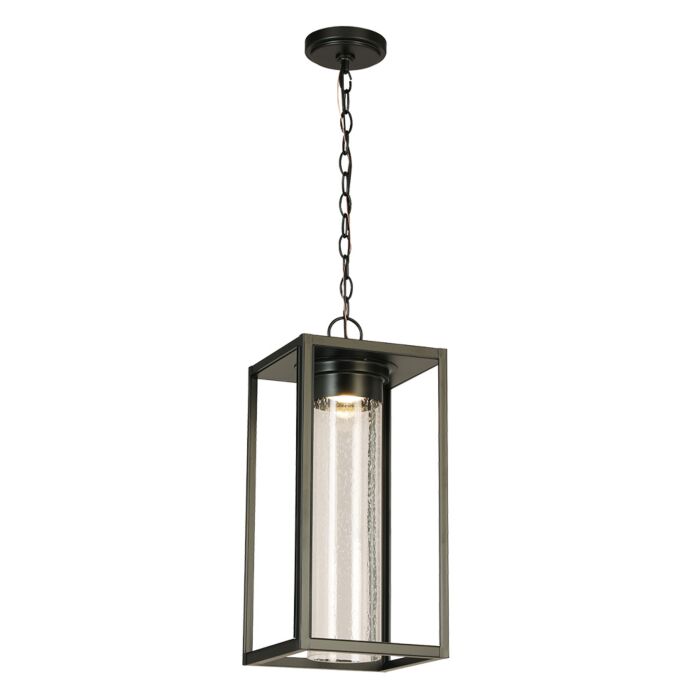 Walker Hill 1-Light LED Outdoor Pendant in Matte Black