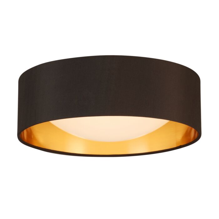 Orme 1-Light LED Ceiling Mount in Black with Gold