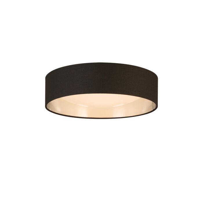 Orme 1-Light LED Ceiling Mount in Black with Brushed Nickel