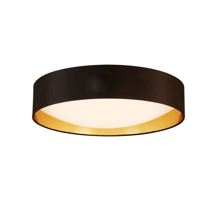 Orme 1-Light LED Ceiling Mount in Black with Gold