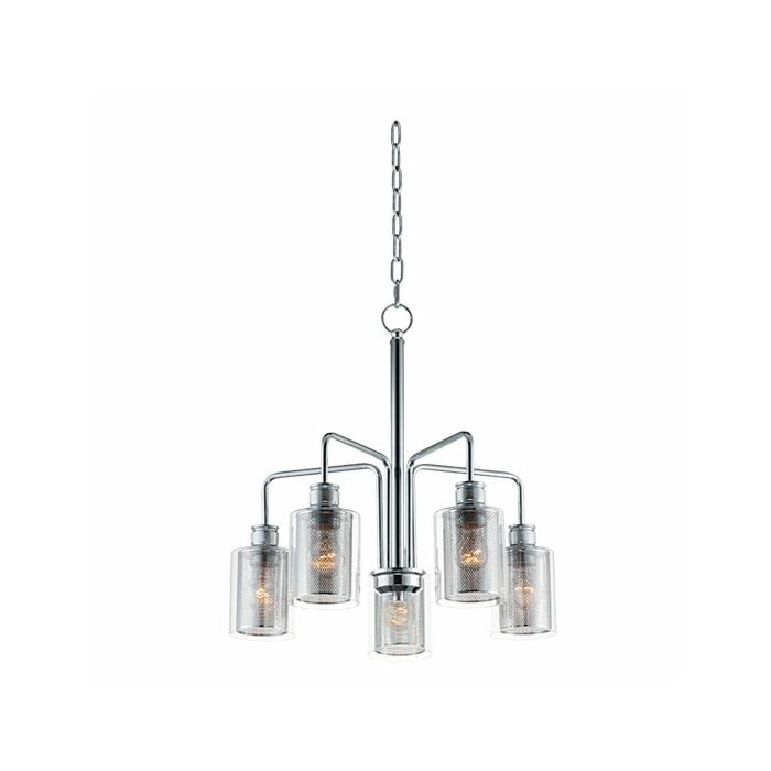 Maxim Filigree 5 Light 22 Inch Transitional Chandelier in Polished Chrome