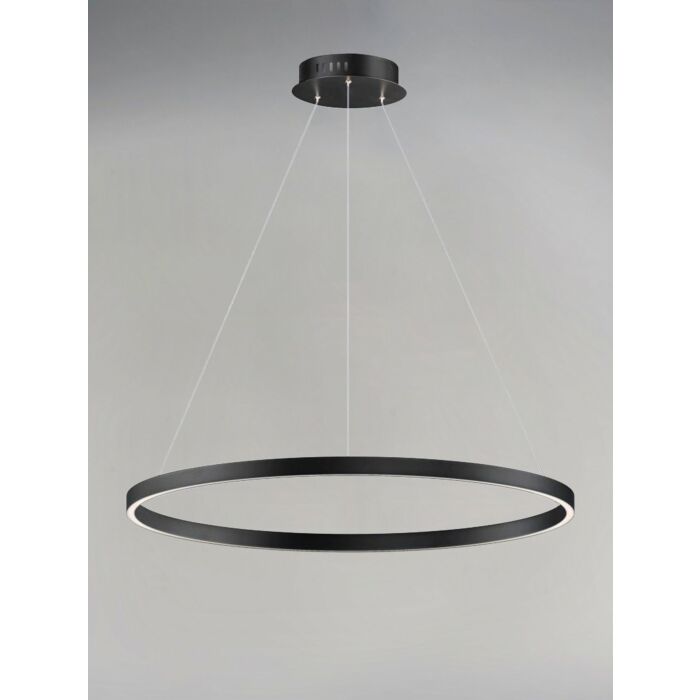 Groove WiZ 1-Light LED Pendant in Black