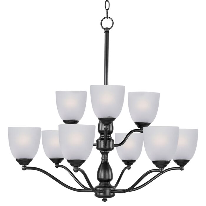 Stefan 9-Light Chandelier in Black