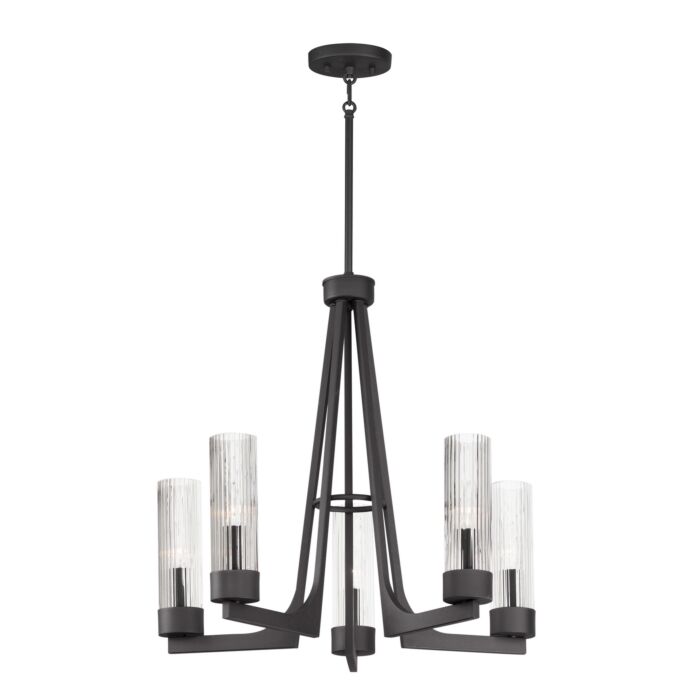 Delos 5-Light Chandelier in Anthracite