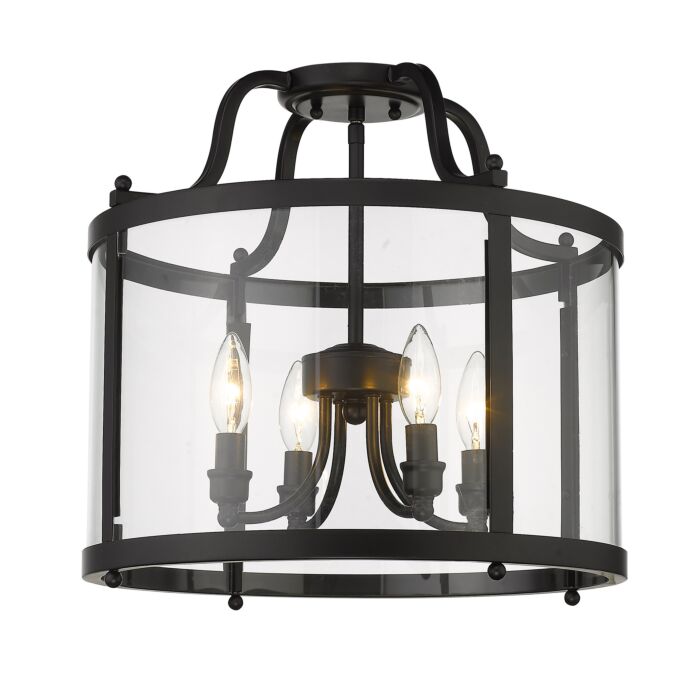 Golden Payton 4 Light Ceiling Light in Matte Black