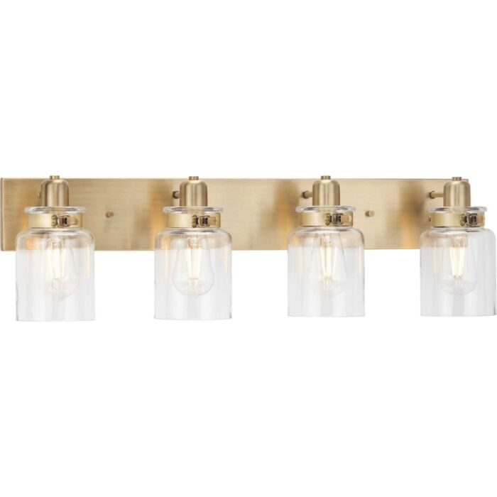 Calhoun 4-Light Bathroom Vanity Light Bracket in Vintage Brass