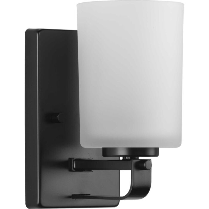 League 1-Light Bathroom Vanity Light Bracket in Matte Black