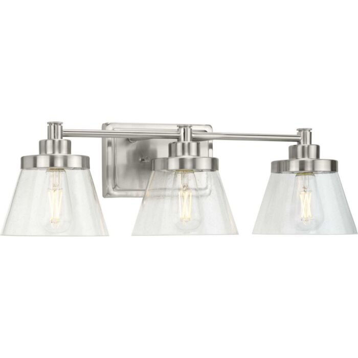 Hinton 3-Light Bathroom Vanity Light Bracket in Brushed Nickel