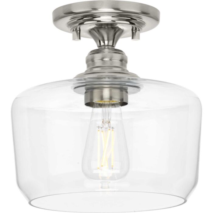 Aiken 1-Light Flush Mount in Brushed Nickel