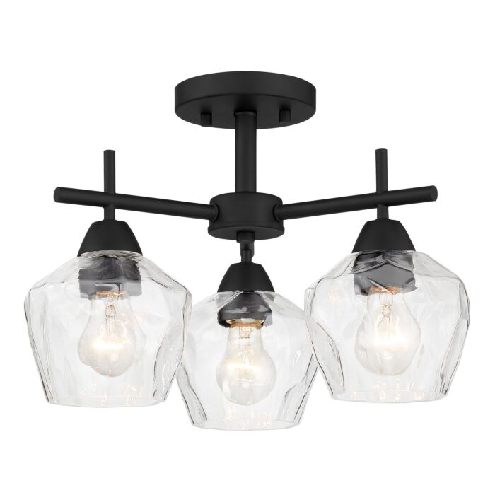 Three Light Semi Flush / Chandelier