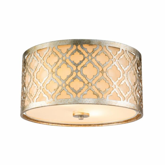 Arabella 2-Light Flush Mount in Antique Silver