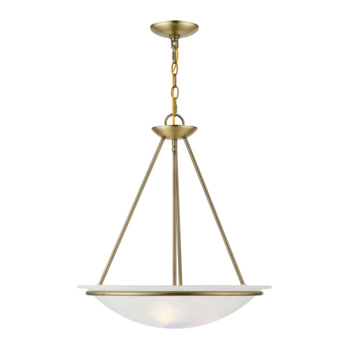Newburgh 3-Light Pendant in Antique Brass
