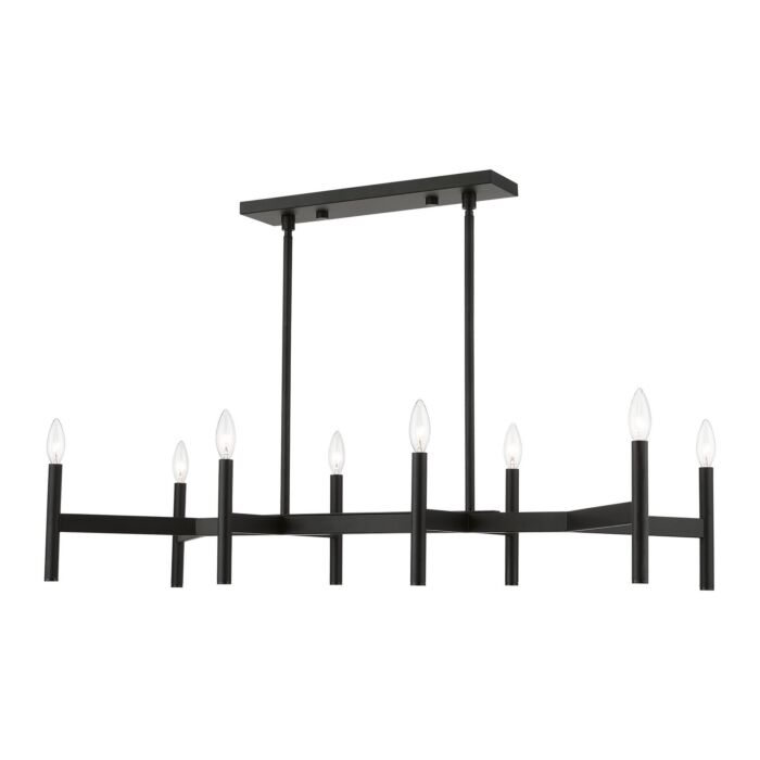 Copenhagen 8-Light Linear Chandelier in Black